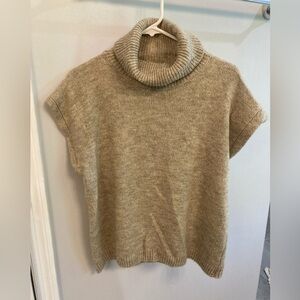 Venti6 sleeveless turtleneck sweater size L/XL beige made in Italy